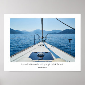 Att stiga ut ur båten tar tilltro. poster