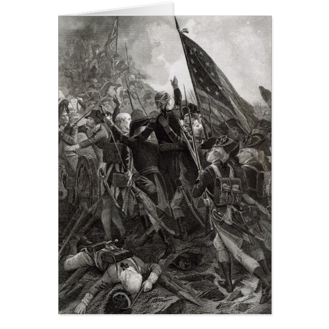 Att storma av stenigt pekar, Juli 1779 Hälsningskort (Framsidan)