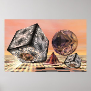 Att studsa som är geometriskt, formar poster