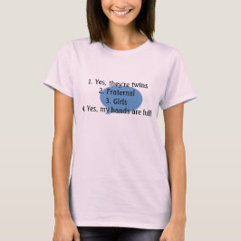 att svara som är tvilling-, ifrågasätter t-shirt
