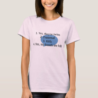 att svara som är tvilling-, ifrågasätter t-shirt
