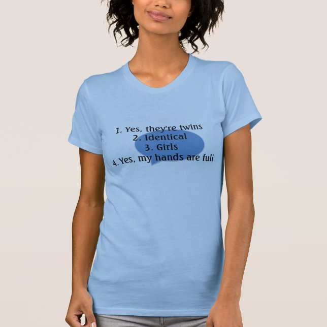 att svara som är tvilling-, ifrågasätter t shirt (Framsida)