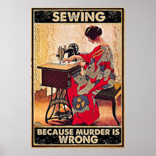 Att syna för att mord är fel vintage poster