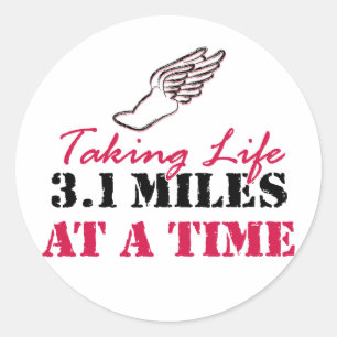 Att ta Life 3,1 miles i taget Runt Klistermärke