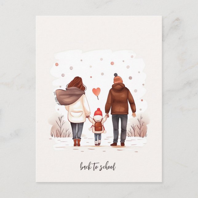 Att ta med Kid till skolan Vykort (Framsida)