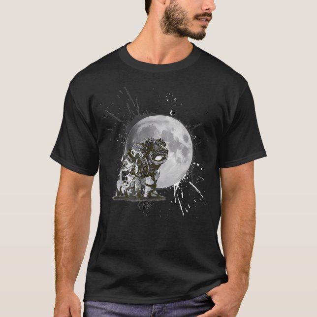 Att ta på sig den universella astronaut som målar  t shirt (Framsida)
