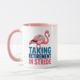 Att ta pensionen med jämnmod Flamingo Beach-tema Mugg