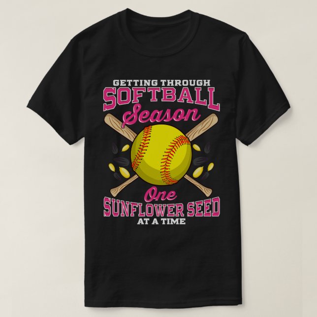 Att ta sig igenom softball one solrosfrö vid A T T Shirt (Design framsida)