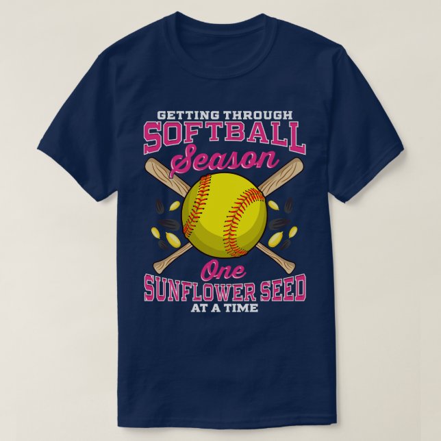 Att ta sig igenom softball one solrosfrö vid A T T Shirt (Design framsida)