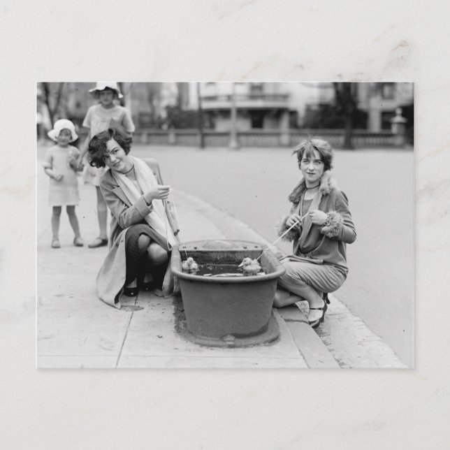 Att ta ut Ankor under en Simma Vykort (Framsida)