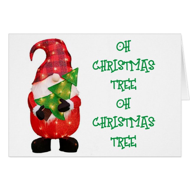 ATT TA UT MISTLETOE SÄGER GNOME HÄLSNINGSKORT (Framsidan Horizontal)