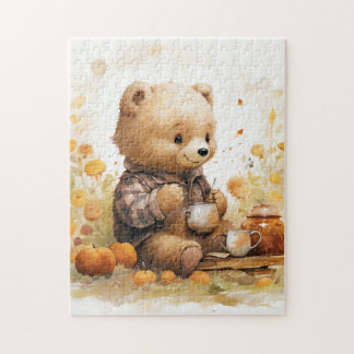 Att tända Bear Illustration Jigszawa Puzzle Pussel