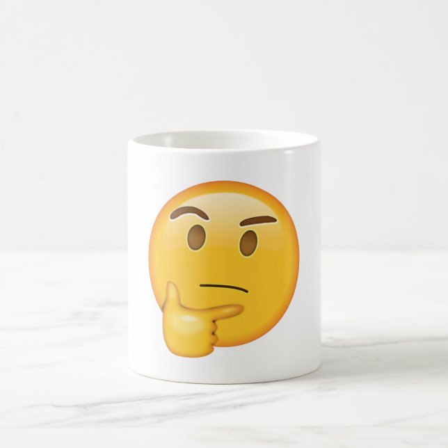 Att tänka Ansikte - Emoji Kaffemugg (Center)