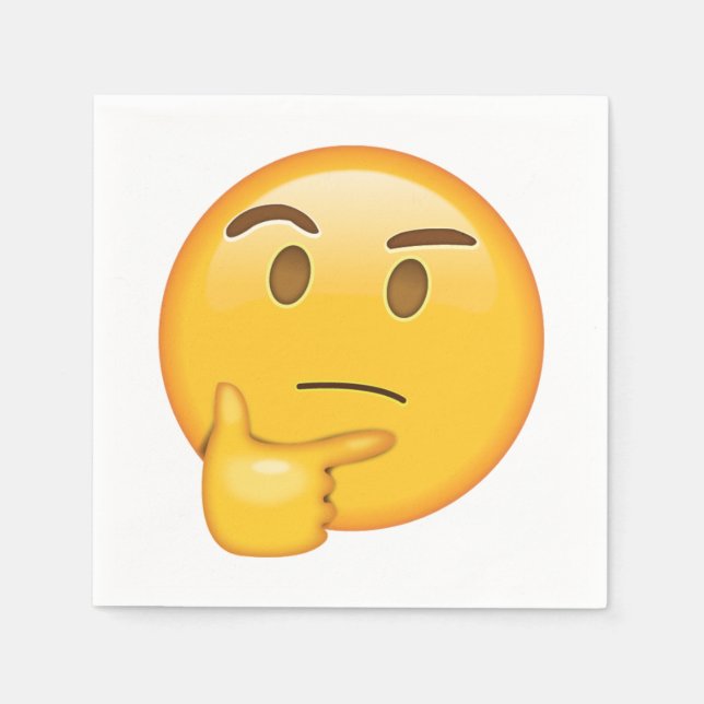 Att tänka Ansikte - Emoji Pappersservett (Framsidan)