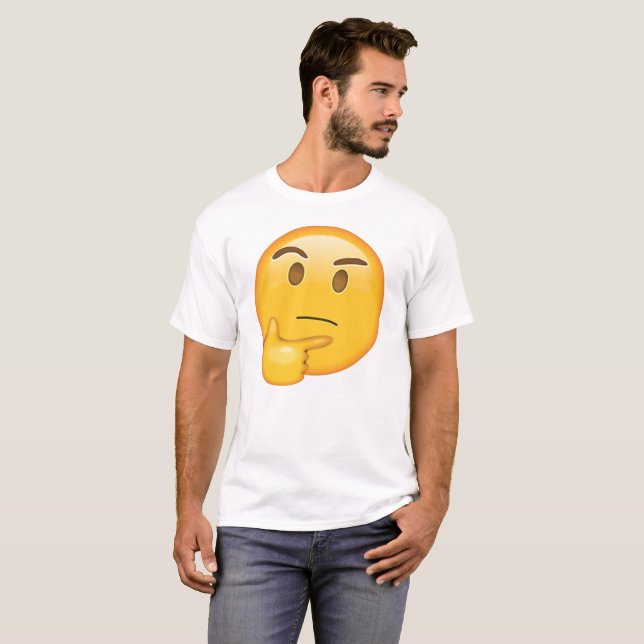 Att tänka Ansikte - Emoji Tröja (Hel framsida)