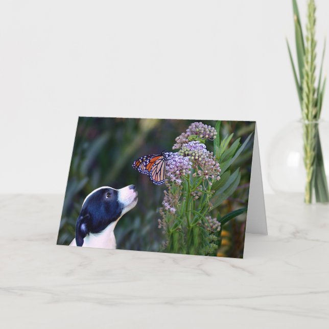 Att tänka på Anpassadet Cute Puppy Kort (Framsida)