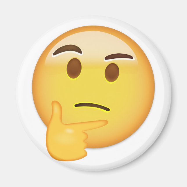 Att tänka på Ansikte Emoji Magnet (Framsidan)