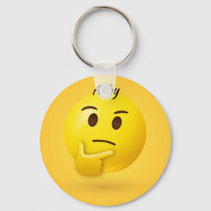 Att tänka på Ansikte Emoji Personlig Namn Nyckelring
