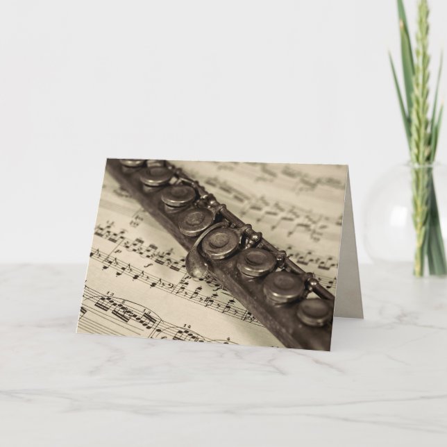 att tänka på att du flöjtar på musik kort (Framsida)