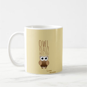 Att tänka på att du Uggla Pun Lämnar Farwell Kaffemugg
