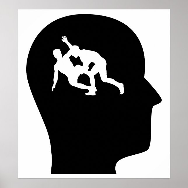 Att tänka på brottning poster (Framsidan)