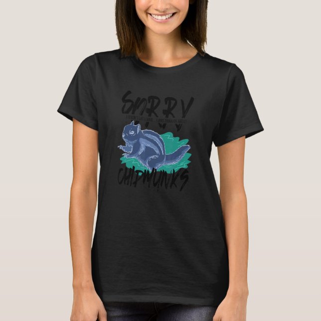 Att tänka på Chipmunks Cute Squirrel Forest Anim T Shirt (Framsida)
