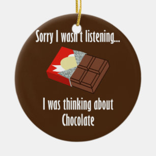 Att tänka på Chocolate-Mörk Julgransprydnad Keramik