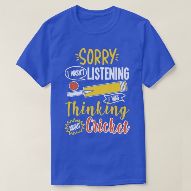 Att tänka på Cricket T Shirt (Design framsida)
