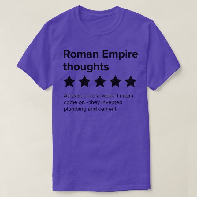 Att tänka på det romerska riket Fem stjärnor Roman T Shirt (Design framsida)