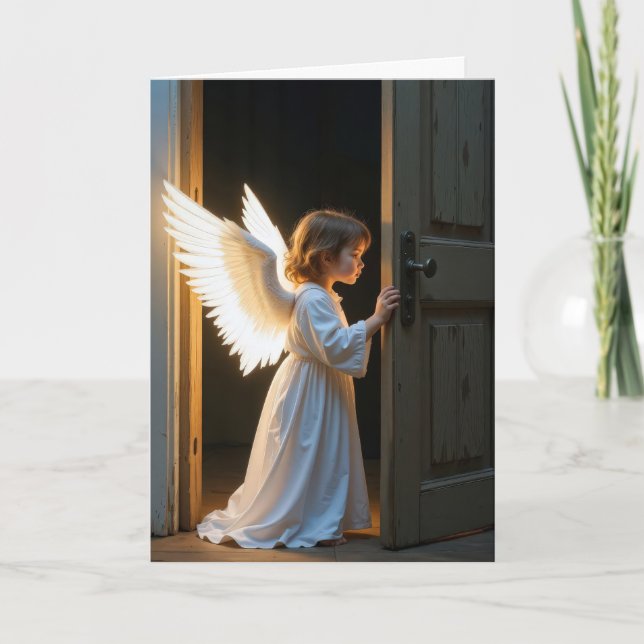 Att tänka på dig Angel Child Kort (Framsida)