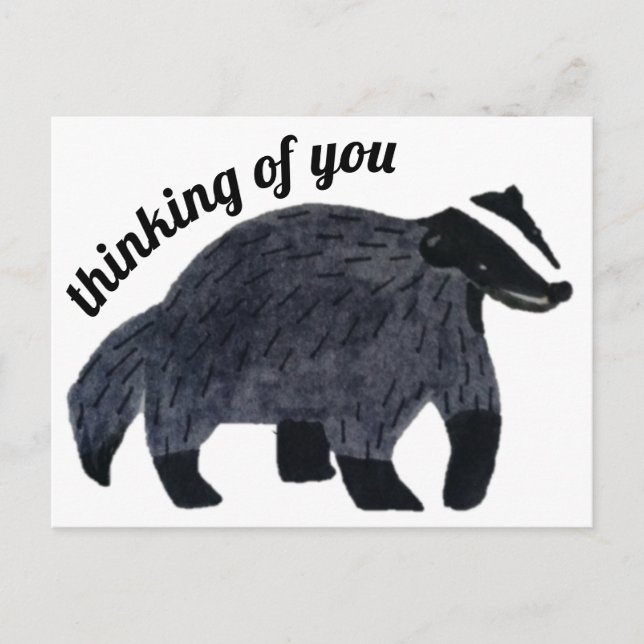 Att tänka på dig Badger Vykort (Framsida)