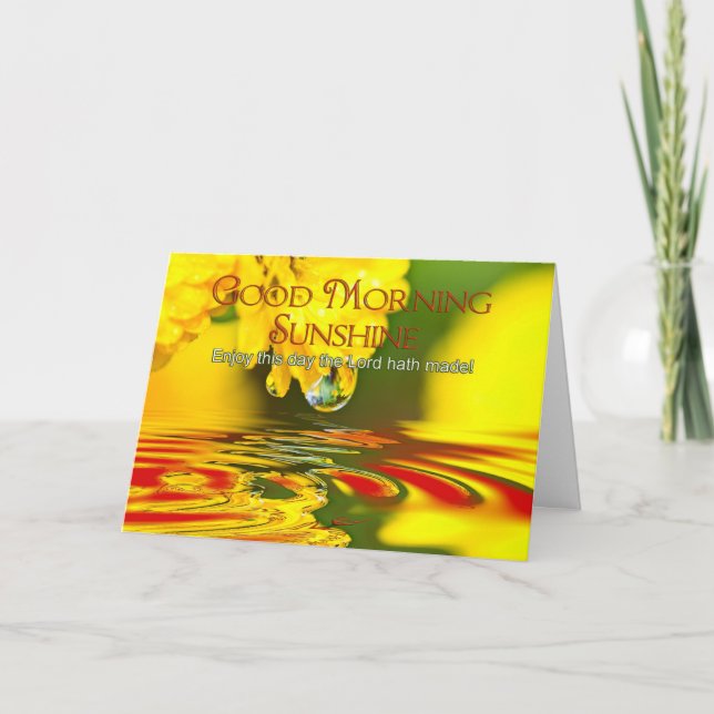Att tänka på dig - Bra God morgon Sunshine Kort (Framsida)