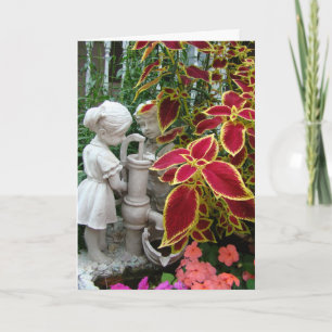 Att tänka på dig, Coleus with Pump Figurine Kort