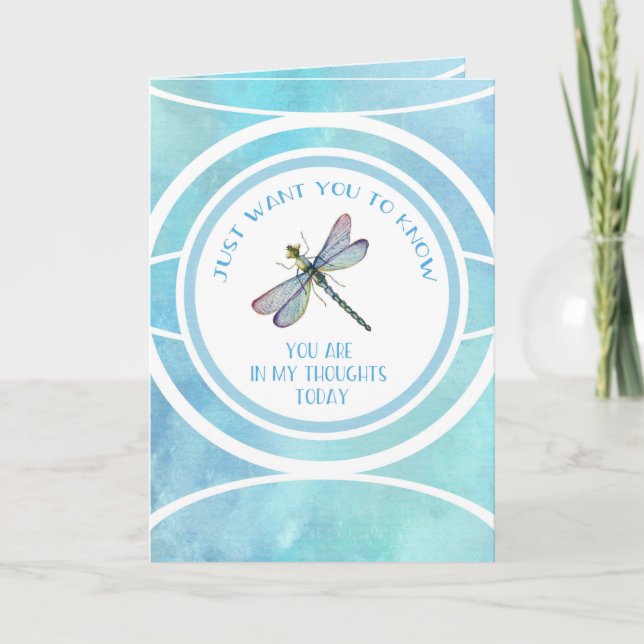 Att tänka på dig Dragonfly Kort (Framsida)