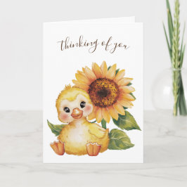Att tänka på dig Duckling och Solros Kort