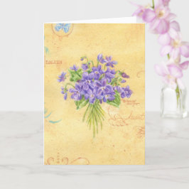Att tänka på dig en underbar Bouquet av Violets Ca Kort