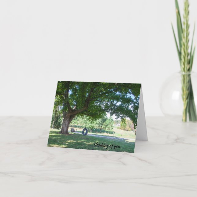 Att tänka på dig ett fredligt hälsningskort tack kort (Framsida)