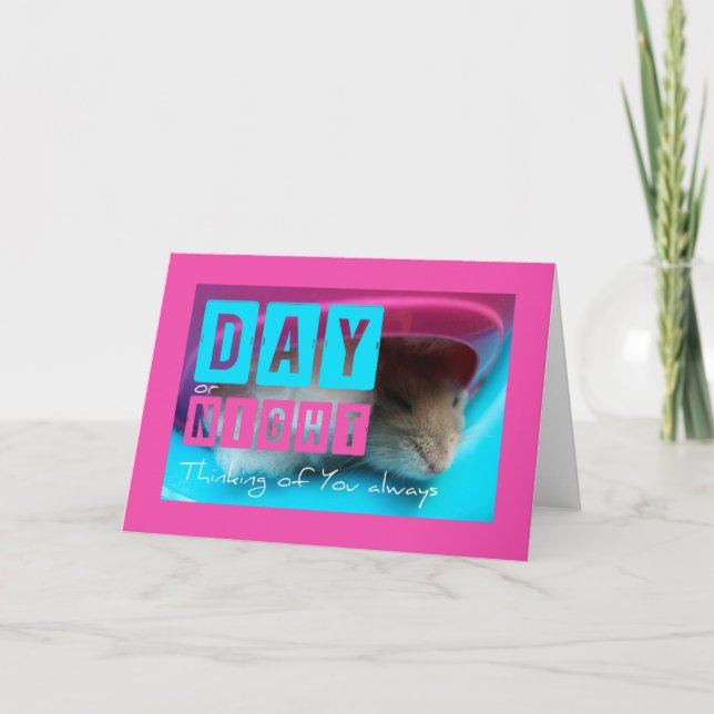 Att tänka på dig ett hälsningskort för en sovande  kort (Framsida)