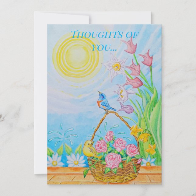 Att tänka på dig ett hälsningskort julkort (Framsida)