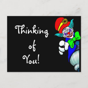Att tänka på dig Evil Demon Clown Vykort