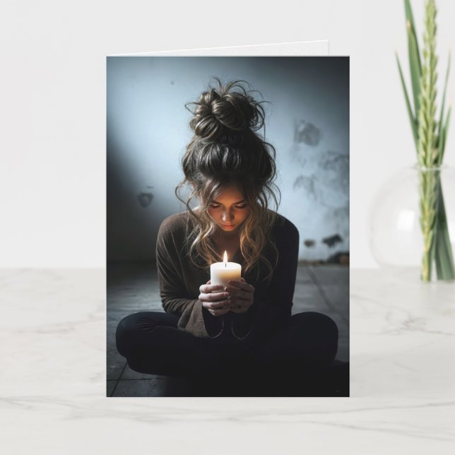 Att tänka på dig flicka i ett Mörk rum Kort (Framsida)