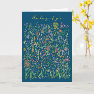Att tänka på dig Flowers Fält Meadow Blommigt Kort