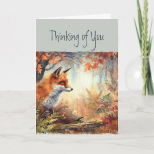 Att tänka på dig Foxes Djurs naturart Kort