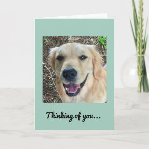 Att tänka på dig - Golden Retriever Card Kort
