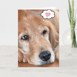 Att tänka på dig Golden Retriever Kort
