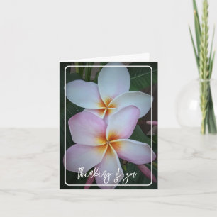 Att tänka på dig Halo Plumeria Folded Greeting Car Kort