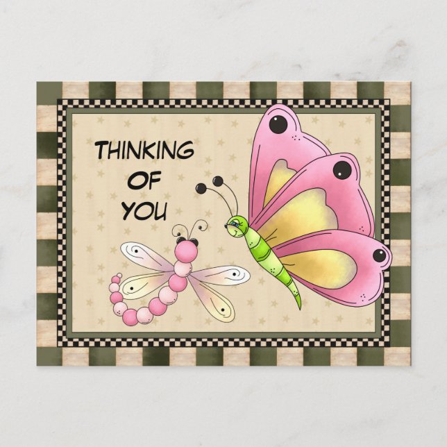 Att tänka på dig Hälsning vykort (Framsida)
