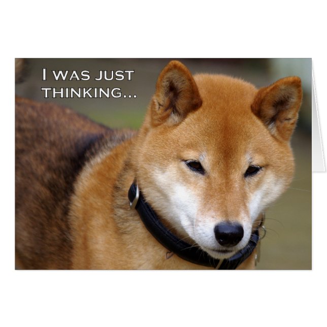 Att tänka på dig hälsningskort (Framsidan Horizontal)