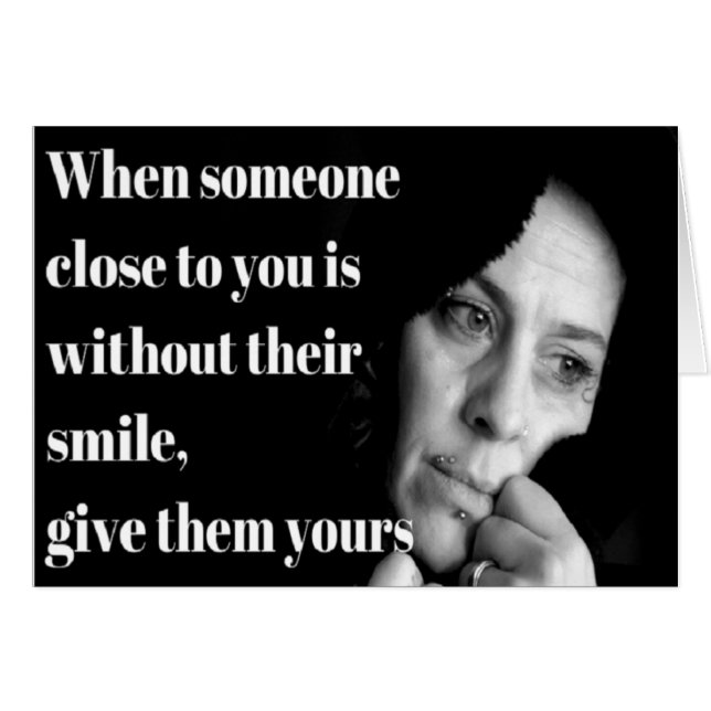 Att tänka på dig hälsningskort (Framsidan Horizontal)