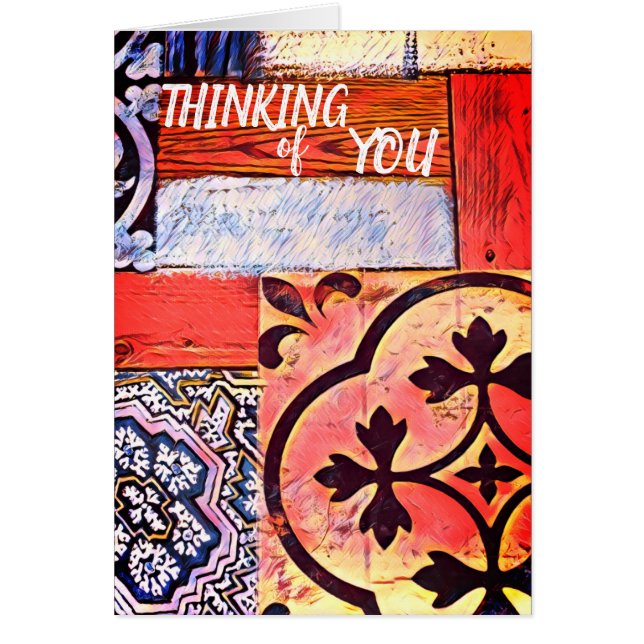 Att tänka på dig hälsningskort (Framsidan)